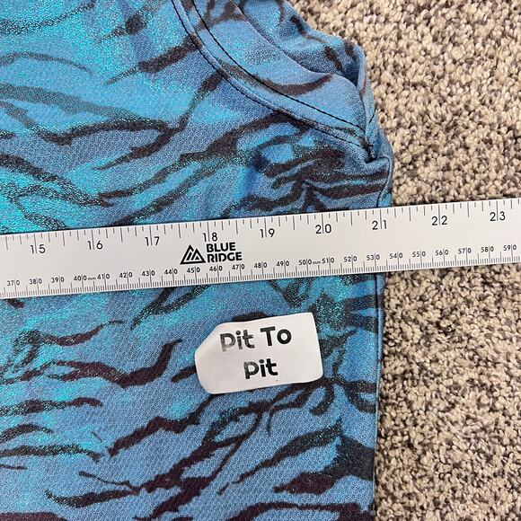 Lip Service Womens XL Vintage Y2K Goth Punk Rave Glam Tiger Stripe Muscle Tank - Picture 10 of 11